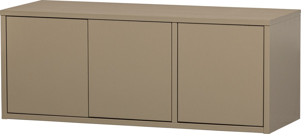 Mobile TV tornito in legno - pino - fango - 47x120x44