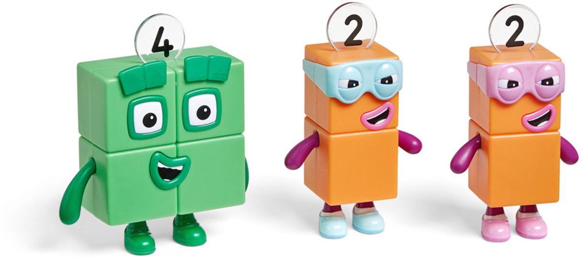 Learning resources primary science - educational blocks - numercubes - green and orange - 3+