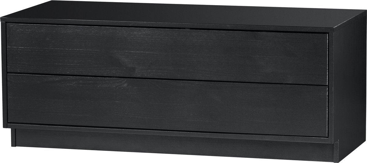 Mobile TV finca in legno - pino - nero - 40x100x40