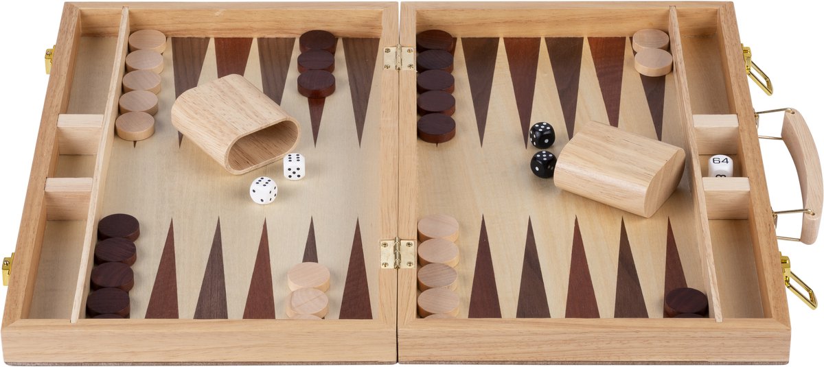 Backgammon madera marrón 48 x 38 cm