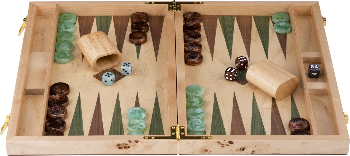Backgammon longfield 18 verde marrón trangle -