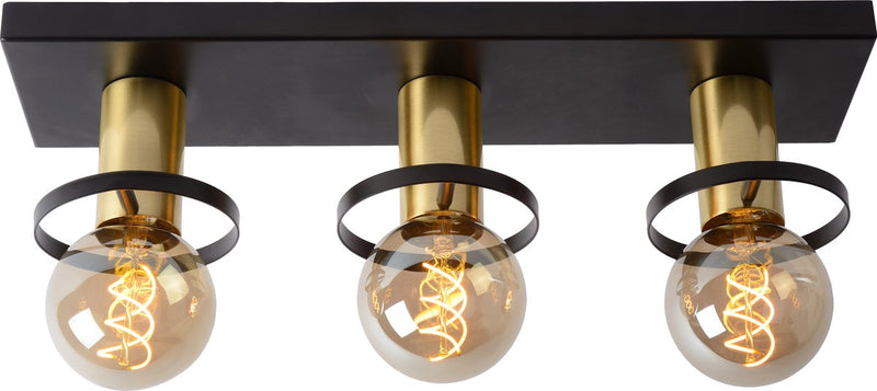 Lucide anaka - lampada da soffitto (lampada da soffitto) - 3xe27 - nero