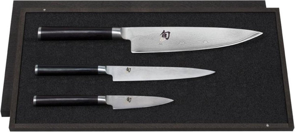 Juego de cuchillos serie Kai Shun DMS-300, 3 piezas