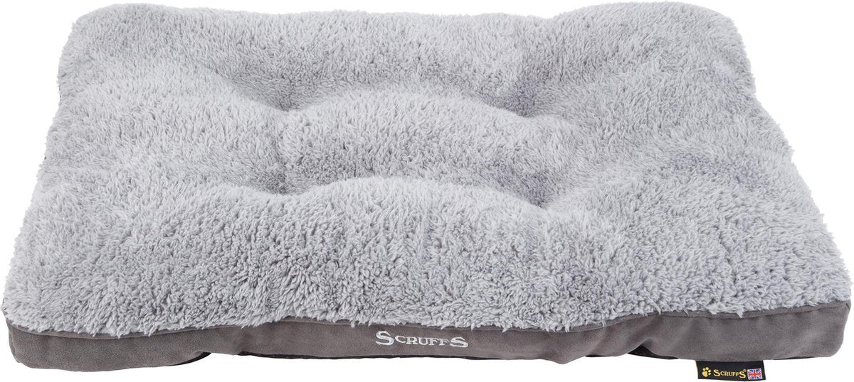 Scruffs Cozy - Cómodo cojín para perros - con forro exterior de ante sintético y forro interior súper suave - gris - 100 x 70 cm