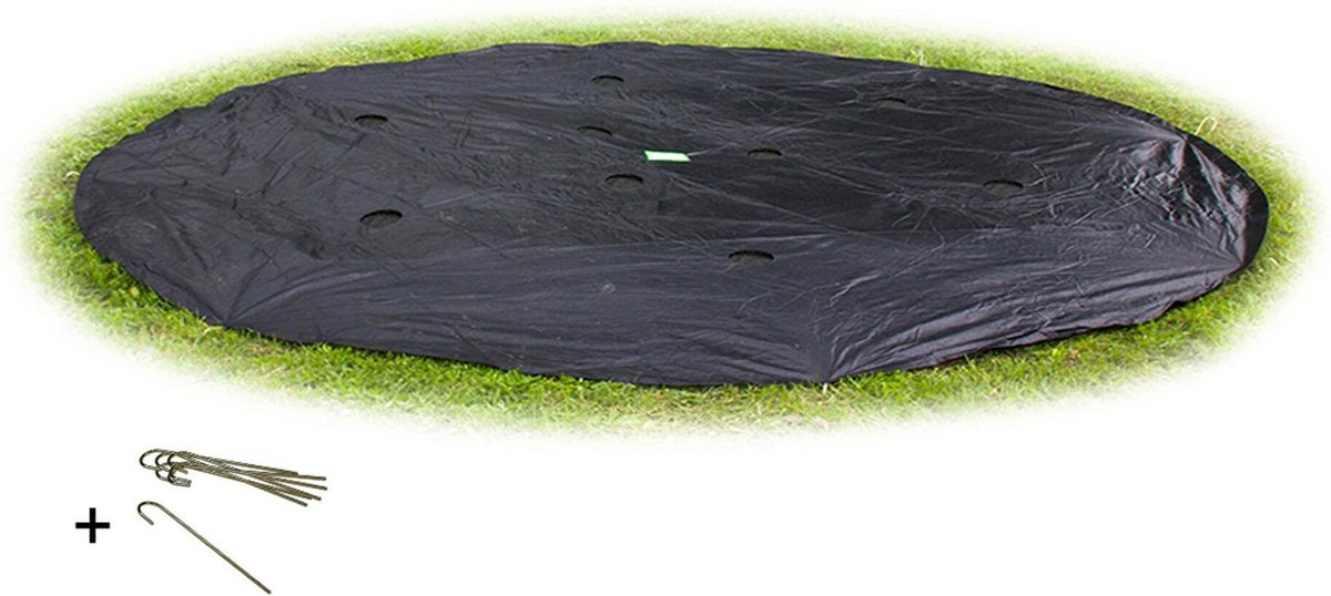 Exit toys exit groundlevel trampoline afdekhoes ø427cm - trampoline beschermhoes - weerbestendig - rond - afdekzeil