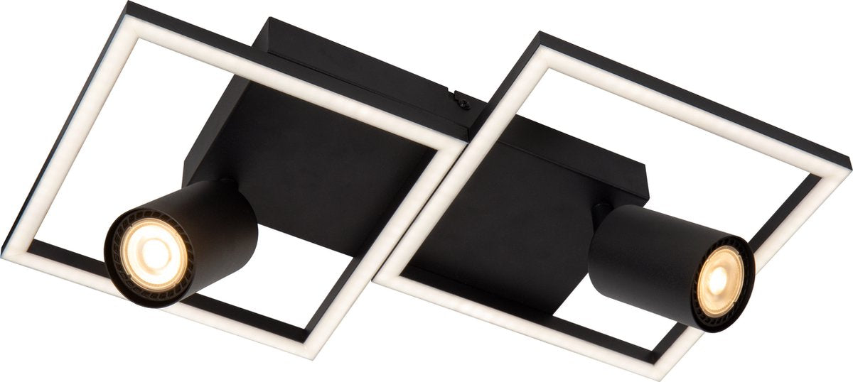 Lucide arianne - lampada da soffitto (lampada da soffitto) - LED - 2xLED integrati - 2xGU10 - CCT - nero