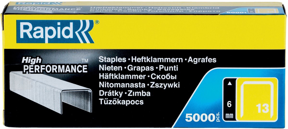 Rapido no. 13 graffette a filo sottile 6 mm - 5000 graffette