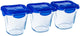 Pyrex - contenitore per il pranzo cook go con coperchio 800 ml set da 3 pezzi - blu trasparente
