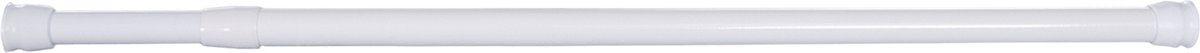 Differnz round douchestang - om vast te klemmen - aluminium veredeld - 75 x 125 cm - wit