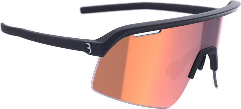 Bbb Cycling valor flux gafas de ciclismo profesionales para hombre y mujer - gafas deportivas de alto contraste - gafas de ciclismo con lente flux - antivaho - negro mate rojo - bsg-81