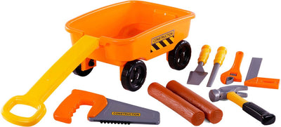 Cavallino Toys Cavallino Bolderkar Oranje with tools and tree trunks, 9dlg.