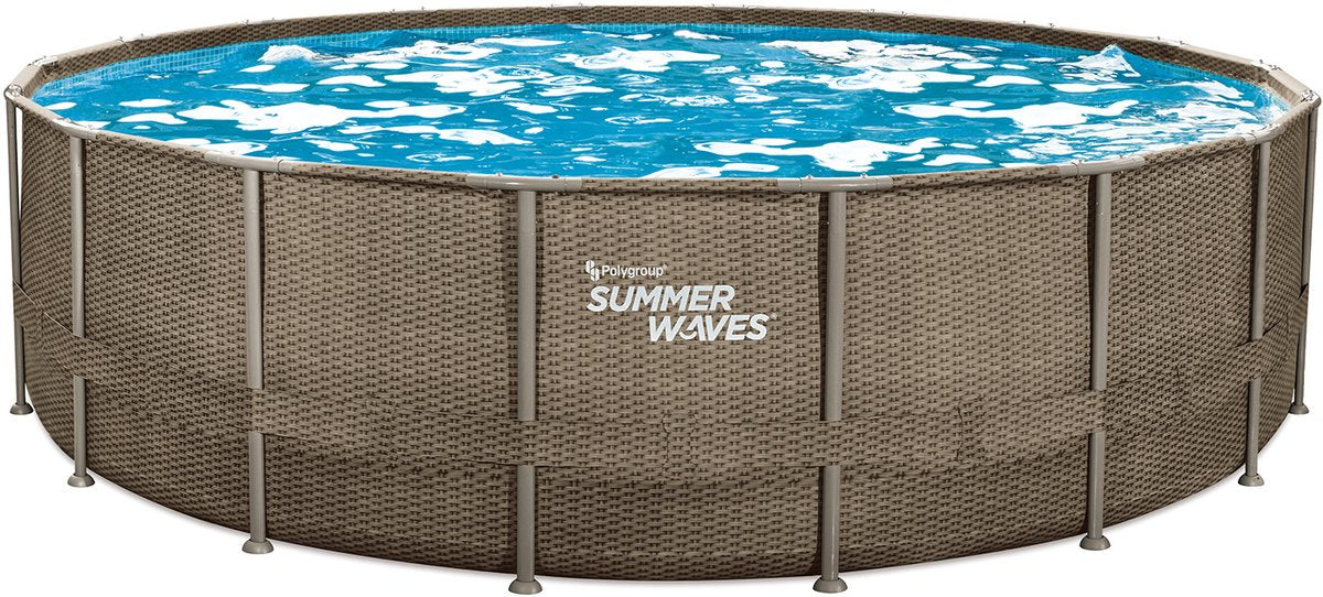 Ondas de verano piscina marco de élite 549 x 132 cm de canasta triple oscura + filtro pompa