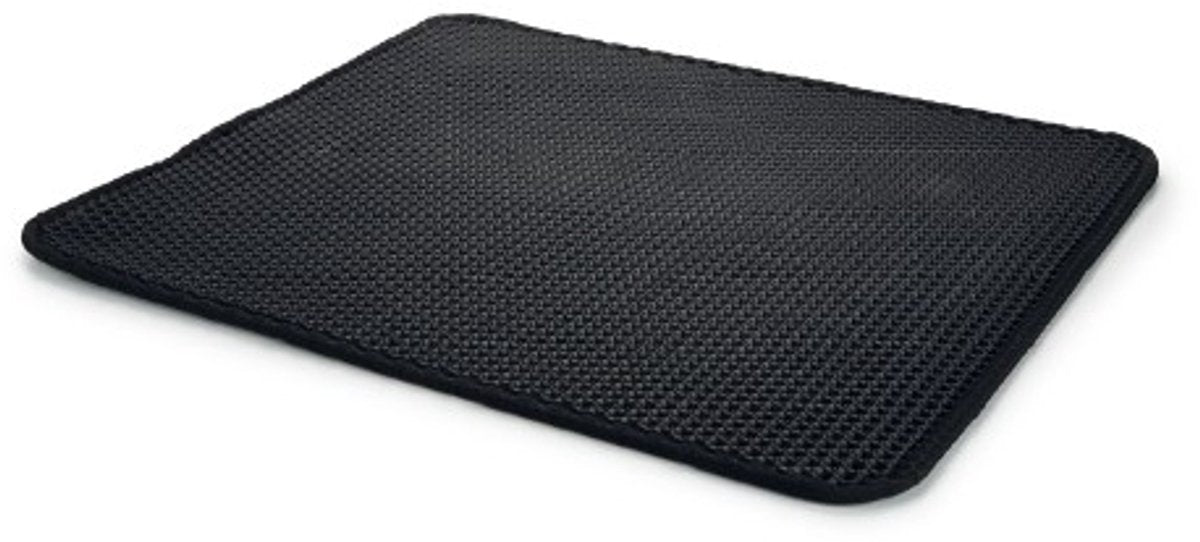 Tappetino per lettiera per gatti Beeztees doppio - lettiera - nero - 60x50x1 cm