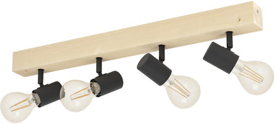 Foco de superficie Eglo townshend 3 - e27 - 63 cm - marrón negro