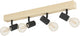 Eglo townshend 3 opbouwspot - e27 - 63 cm - bruin zwart