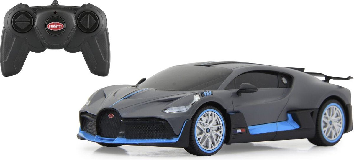 Jamara rc vehículo coche - 402111 rc sport car bugatti divo - negro - 2.4ghz rc modelo listo para usar - 1:24 coche controlado