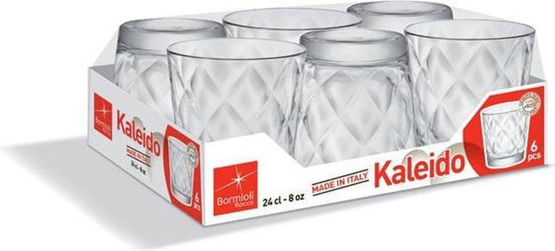 Bormioli rocco kaleido bicchiere acqua - 24 cl - set-6