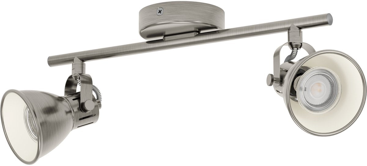 Eglo seras - led spot - 2-lichts - 3,3w - nikkel-antiek creme