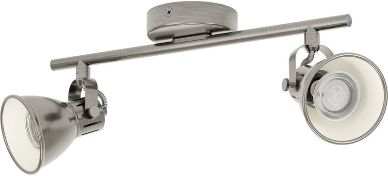 Eglo seras - led spot - 2-lichts - 3,3w - nikkel-antiek creme