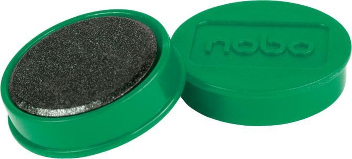 Magneti per lavagna magnetica Nobo - confezione da 10 - magneti da 32 mm - verde