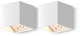 Calex falerna wall lamp - 2 pieces - rechargeable - up and down garden lighting - indirect light - dimmable - white