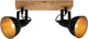 Briloner estilo madera - lámpara de techo - foco de superficie giratorio - E14 - madera y metal - negro y dorado