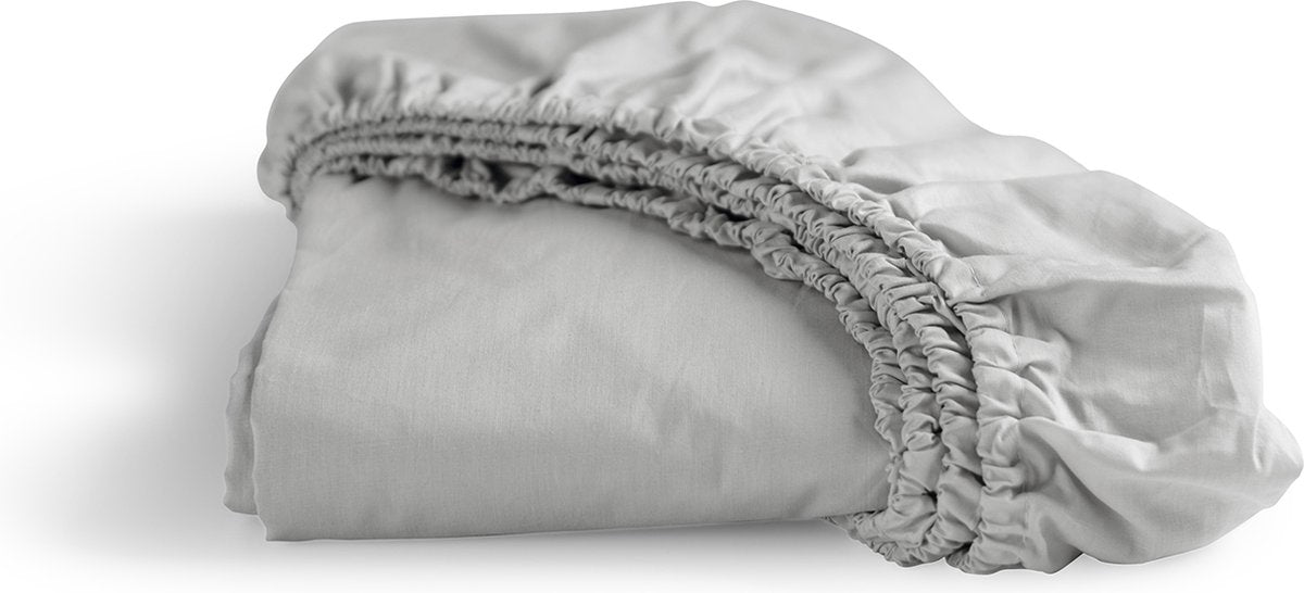 Cenicienta - fin de semana - sábana ajustable - hasta 25 cm de altura del colchón - 100x210 cm - gris claro