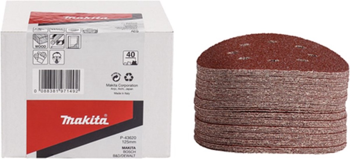 Accessori Makita disco abrasivo k100 125 rosso v. - p-43658 - p-43658