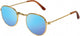Gafas de sol de muñecas Heless doradas azul reflejado