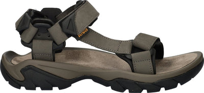 Teva m terra fi 5 universal leren heren sandalen - donkergrijs