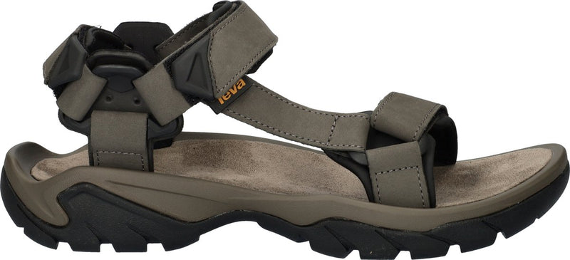 Teva m terra fi 5 universal leren heren sandalen - donkergrijs