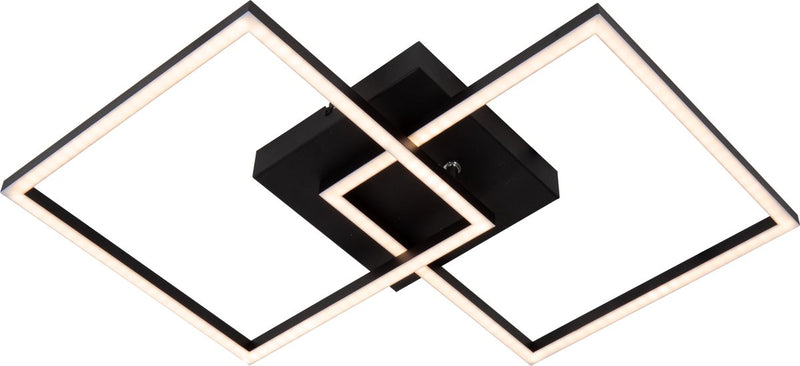 Lucide arianne - lampada da soffitto (plafoniera) - led - cct - 1x23w 2700k 4000k - nero