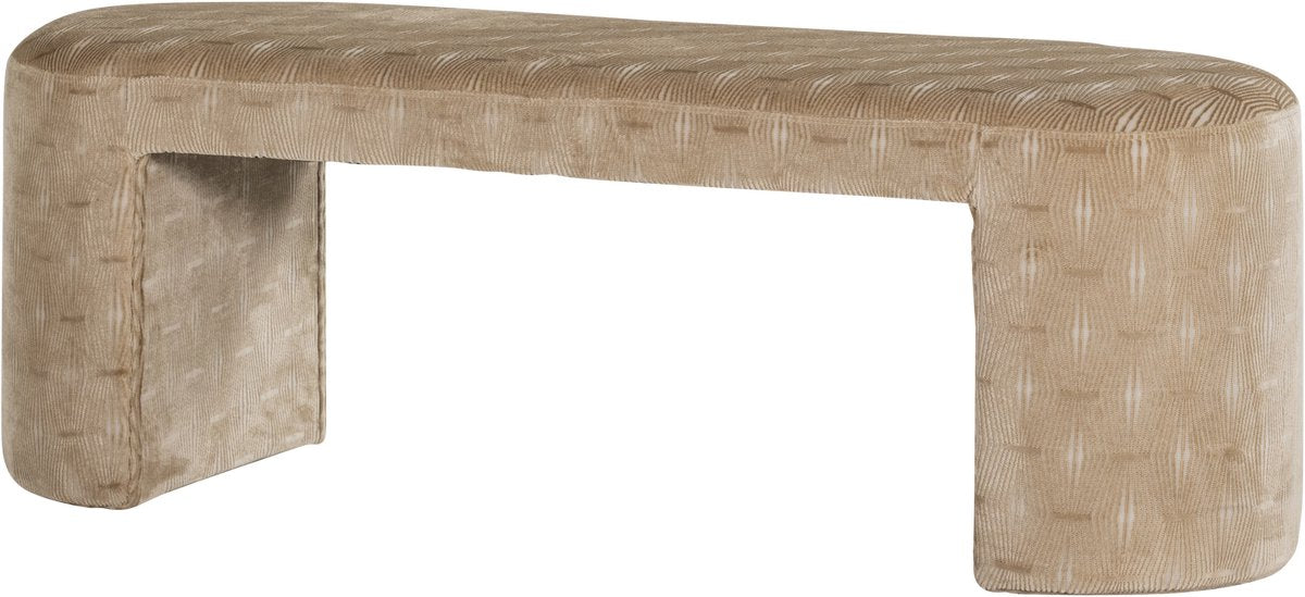 Banco Woood Jacob de diseño - tejido - natural - 46x130x46