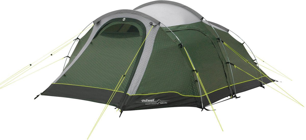 Outwell earth 3 plus tent tunneltent uitbouw 3 persoons groen