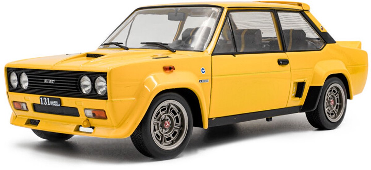 Solido fiat 131 abarth '80, geel schaal 1:18