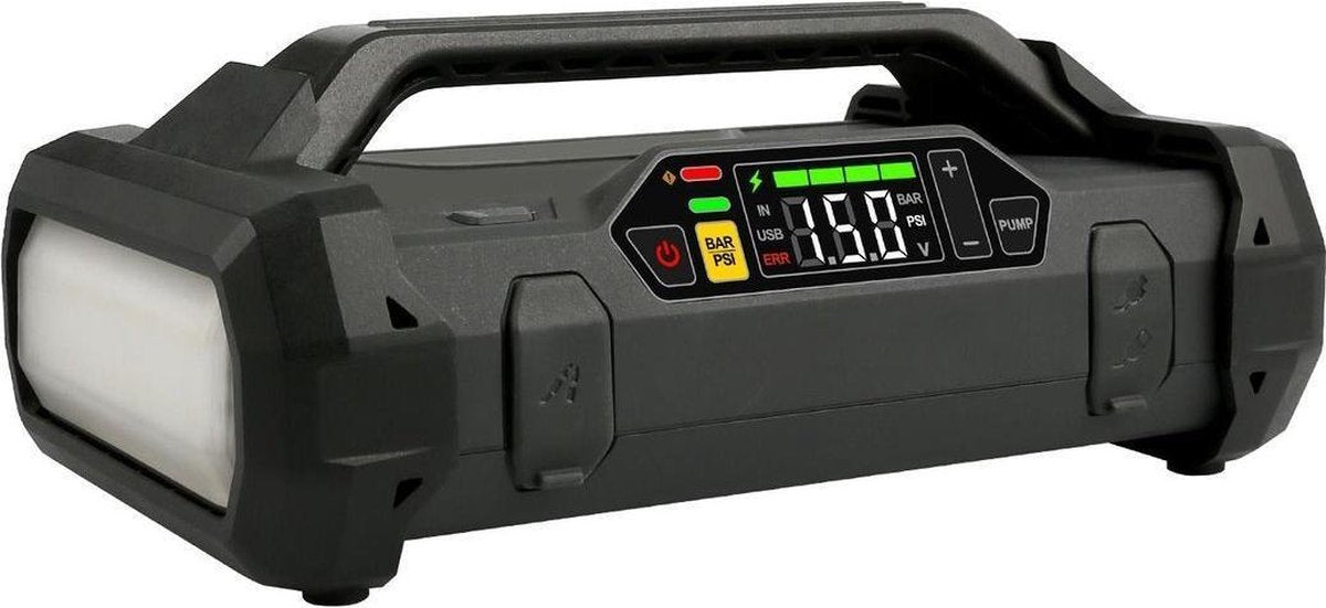 Lokithor jumpstarter ja301 - 2000a 12v - luchtcompressor - powerbank - led zaklamp - voor auto, motor, boot, suv