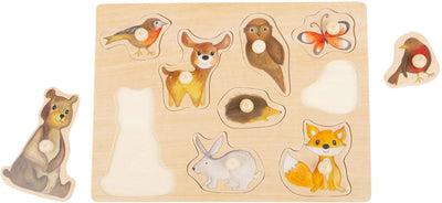 Animali di foresta di puzzle a bolle di legno a piede, 9 °.