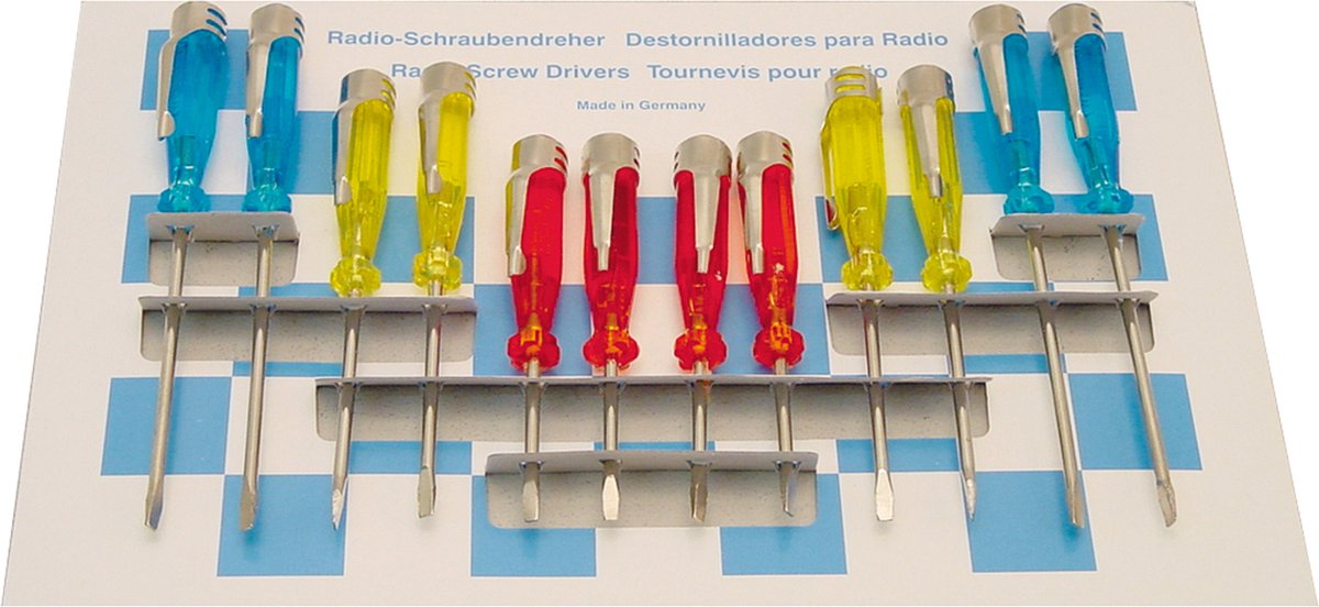 Carpoint fittingschroevendraaierset metalen clip à 12st