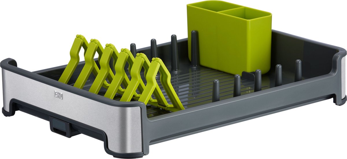 Eko - scolapiatti regal, - plastica acciaio inossidabile - grigio