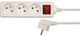 Vorel - regleta - 3 enchufes - cable de 3 m - con tierra - interruptor