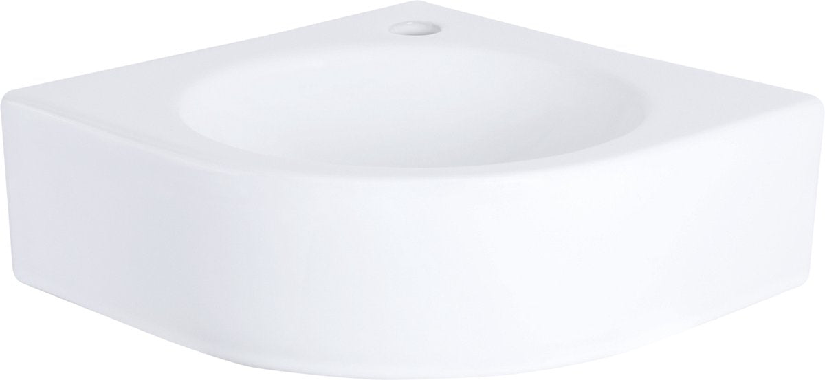 Differnz Fontana ad angolo Cleo - ceramica bianca - 30 x 30 x 10 cm