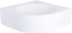 Differnz Fontana ad angolo Cleo - ceramica bianca - 30 x 30 x 10 cm