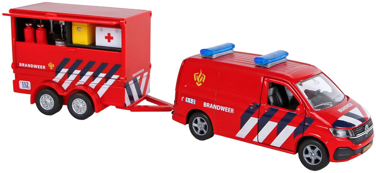 Kids Globe Globe VW Transporter fire brigade with trailer