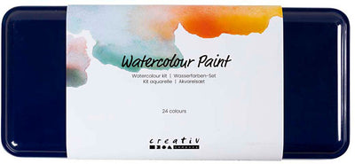 Set acquerelli Colortime, misura 12x30 mm, vari colori, 24 colori 1 scatola