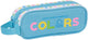 Astuccio portapenne Benetton a 2 scomparti primavera azzurro cielo 21 x 8 x 6 cm