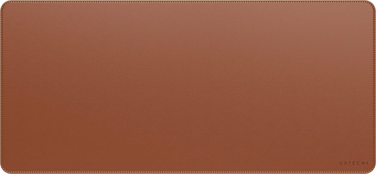 Tappetino da scrivania premium Satechi in pelle vegana - uso multifunzionale - materiale durevole ed ecologico - resistente all'acqua - marrone