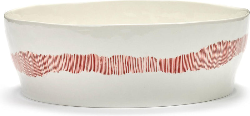 Serax - ottolenghi banquete - ensaladera - blanco rojo - 28 ø