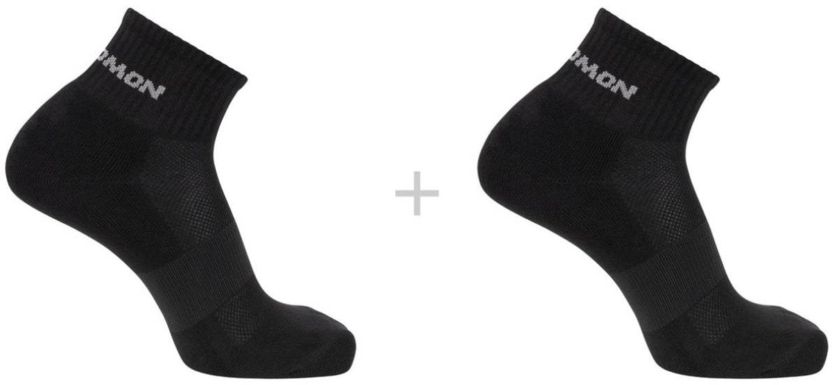 Salomon - evasion ankle socks | 2-pack | enkelsokken | maat l 42-44 - zwart