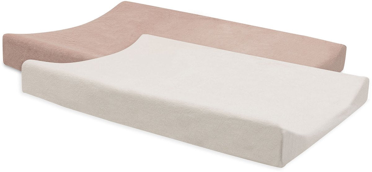 Copri fasciatoio Jollein - 50x70 cm - spugna - rosa canina avorio - 2 pezzi