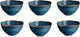 Medard de noblat - vertigo denim - ciotole 15 cm - 6 pezzi - gres